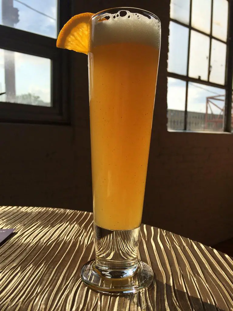 beer with orange slice