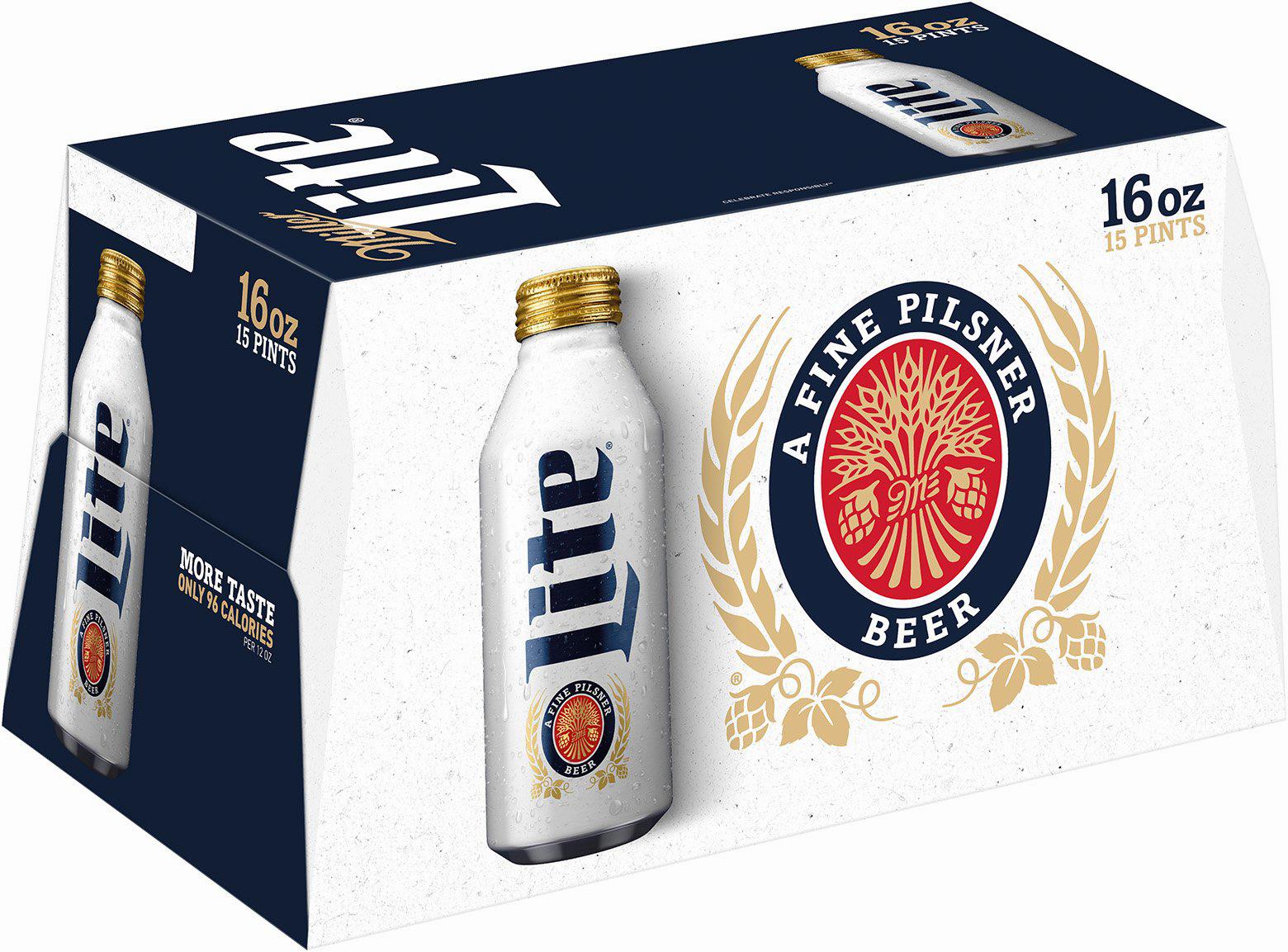 Miller Lite Aluminum Bottle Keep Your Beer Colder For Longer