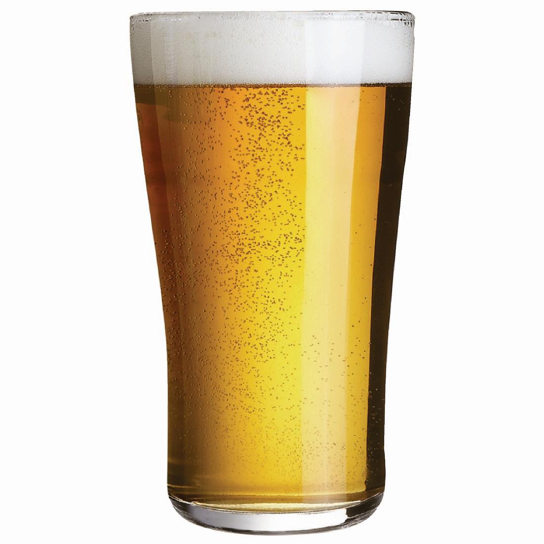 nucleated beer glass