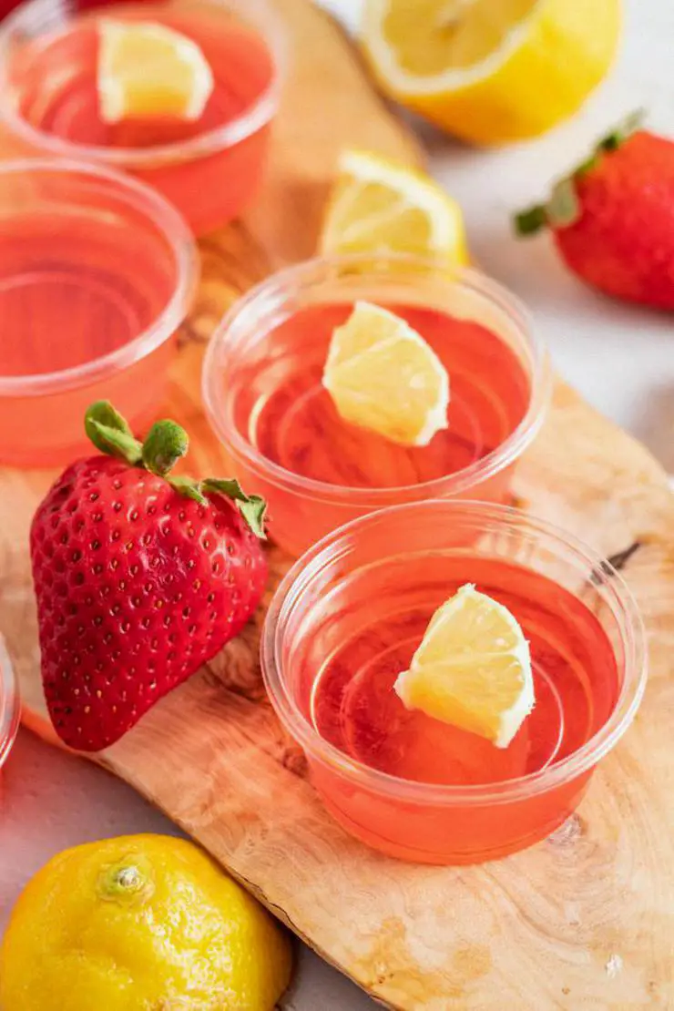 strawberry lemonade jello shots
