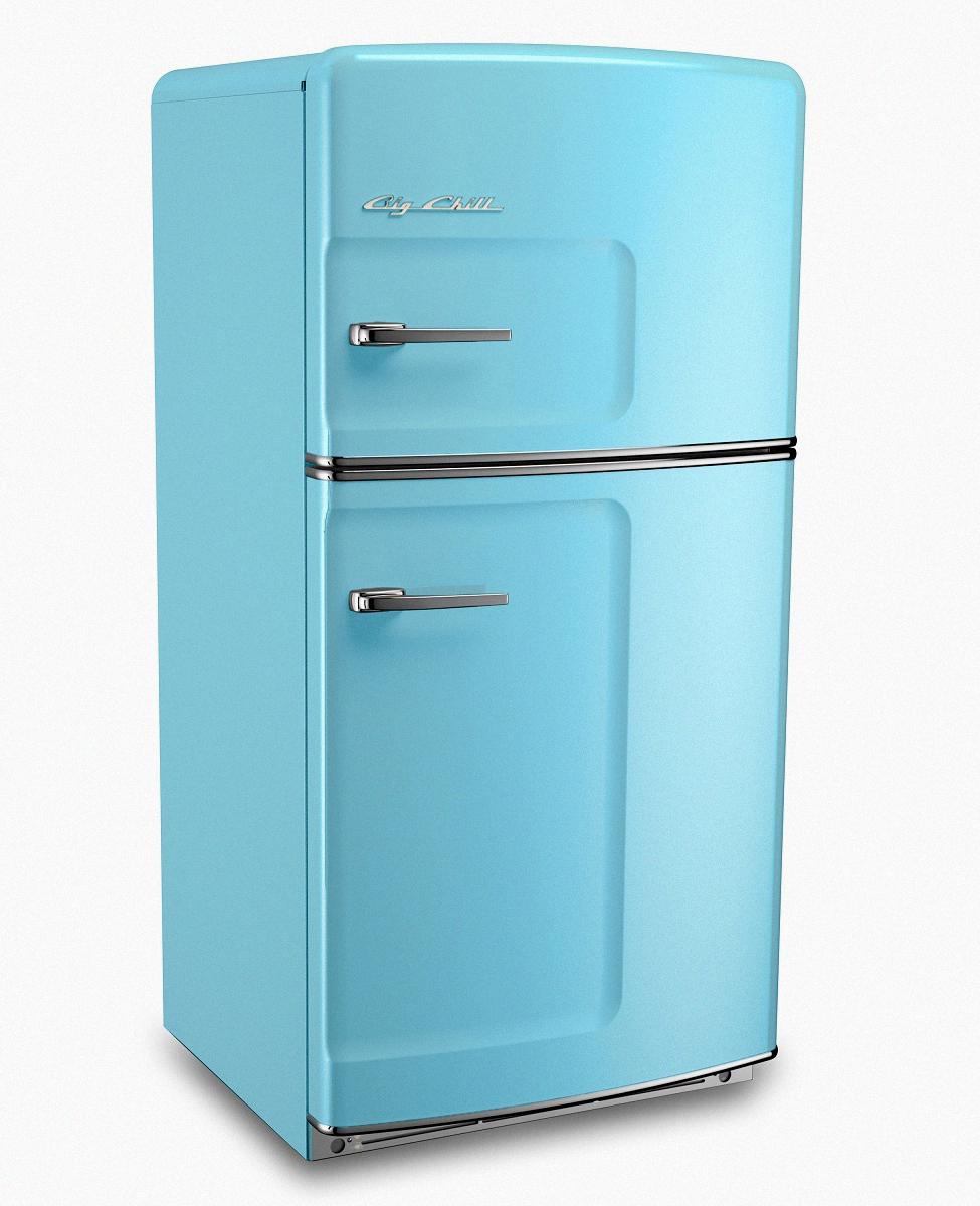 retro blue refrigerator