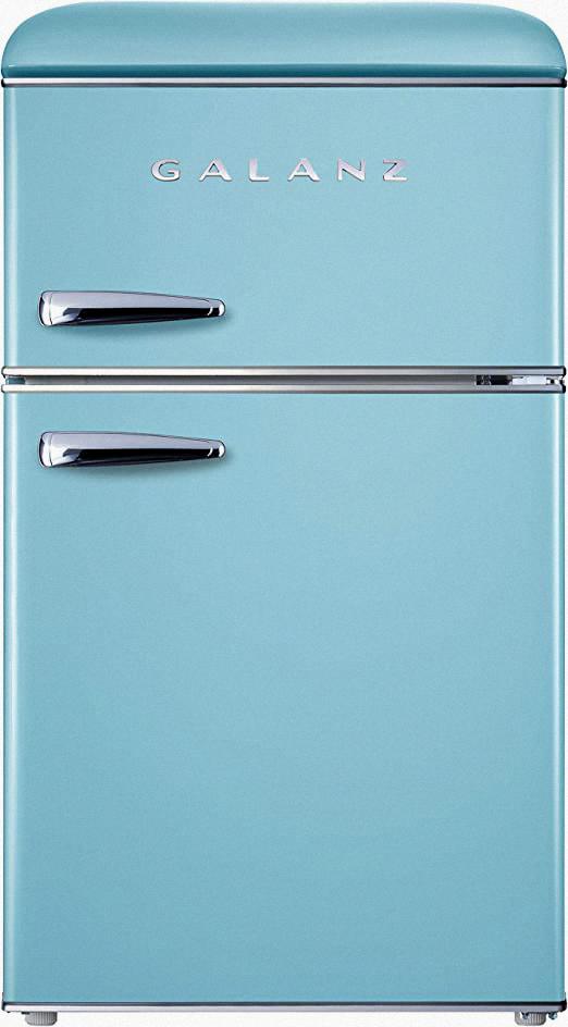 retro blue refrigerator