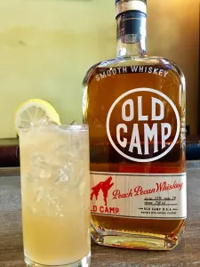 old camp peach pecan whiskey drinks 1 2