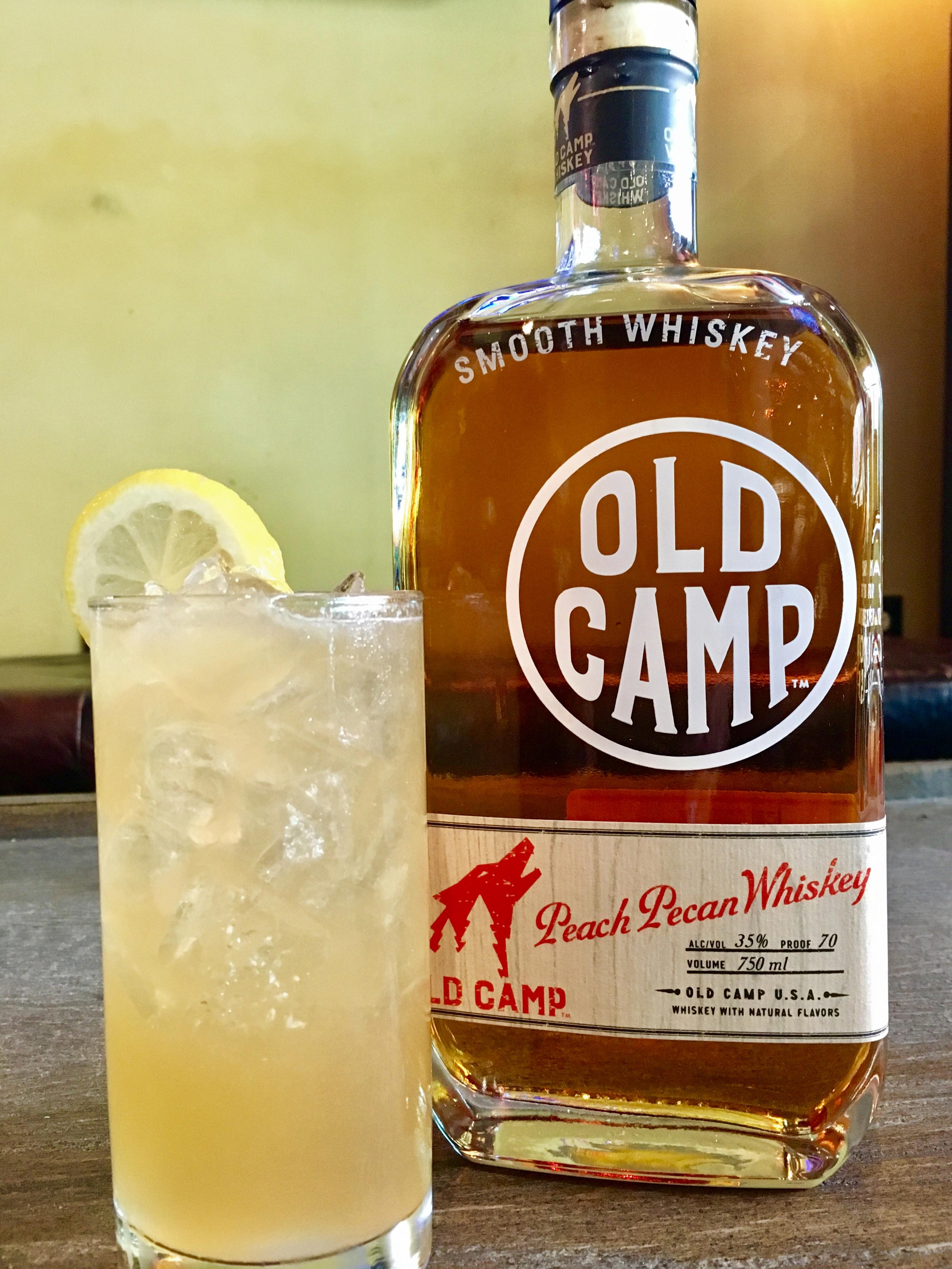old camp peach pecan whiskey drinks