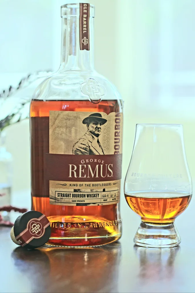 George Remus Single Barrel Bourbon with glass 1672859666