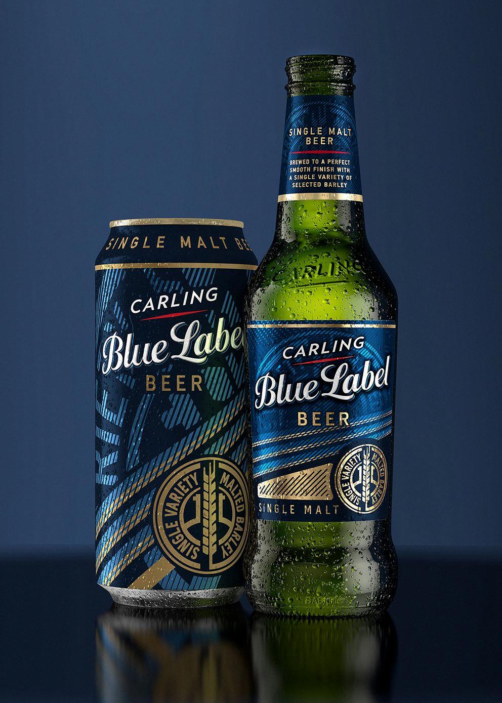 beer with blue label