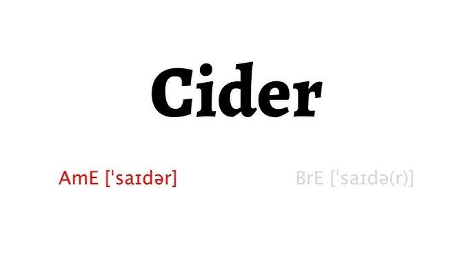 cider pronunciation