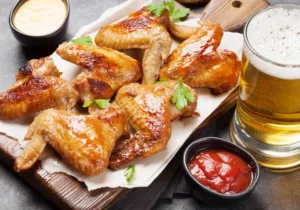 Chicken wings and beer 1695470791