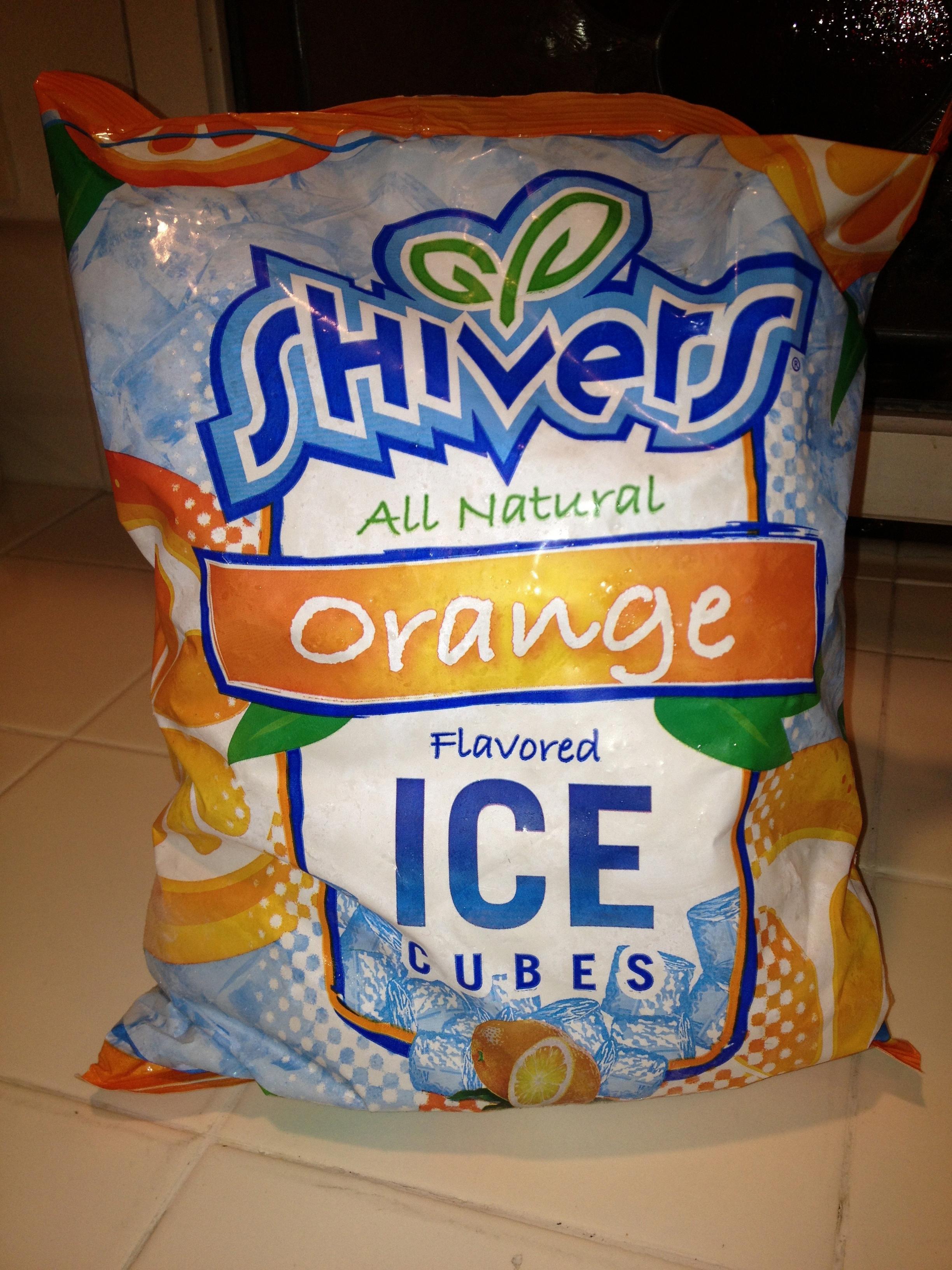 orange flavored ice cubes